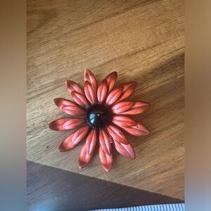 Large Vintage 60's Boho Hippie Flower Brooch Metal Enamel Pin Flower Power…
